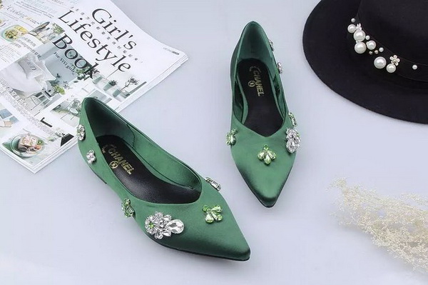CHANEL Shallow mouth flat shoes Women--007